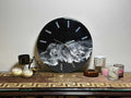 Resin art clock Unique home decor Wedding gift Custom black sea wall clock
