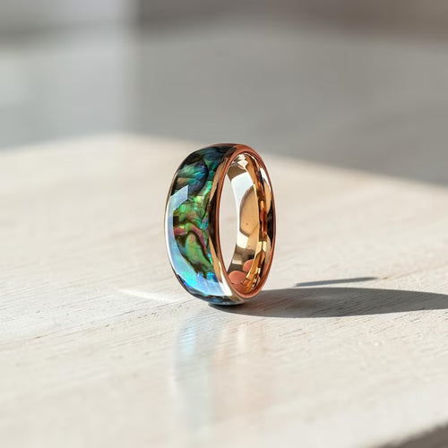Abalone Shell Tungsten Ring