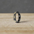 Meteorite Gold Foil Tungsten Carbide Ring