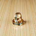 Green Fire Opal Gold Tungsten Ring
