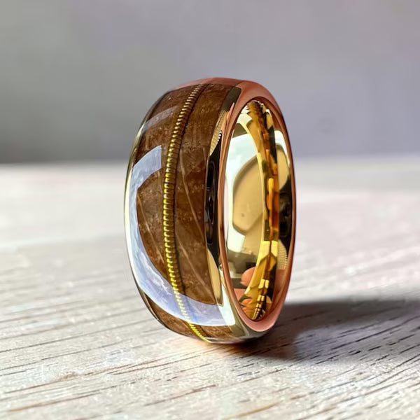 Guitar String Whiskey Barrel Ring