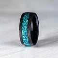 Hammered Black Tungsten Ring