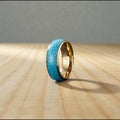 Multico Turquoise Inlay Tungsten Ring, 4/6/8MM Band, Anniversary Gift, Birthday Gift, Wedding Band, engagement band with Box