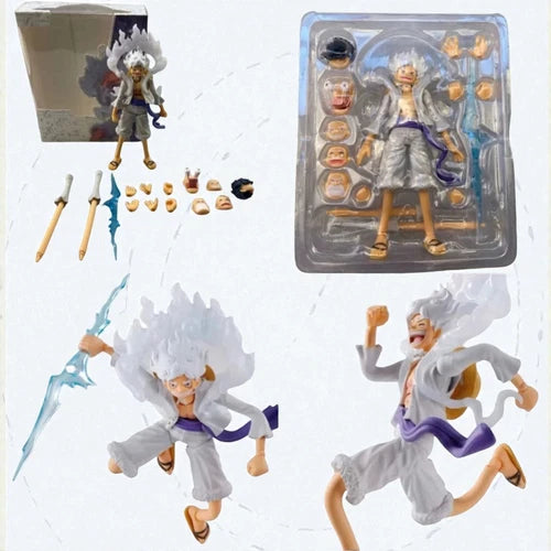 New Monkey D Luffy Gear 5 Action Figure Toy Box Set Gift PVC In Stock