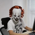 LED Light Up Scary Clown Mask Horror Halloween Cosplay Full Head Adult